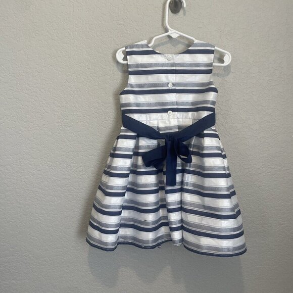 Jona Michelle Toddler Girls Special Occasion Dress Sleeveless Blue 3T Holiday - Picture 5 of 10
